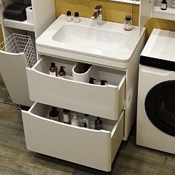 Style Line Мебель для ванной Бергамо Мини 70 белая Люкс антискрейтч Plus – фотография-20